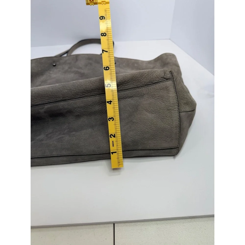 Rebecca Minkoff Grey Leather Chain Link Large Tote Bag Gunmetal Hardware‎